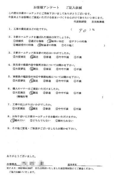 素早い対応と担当者の印象で選びました