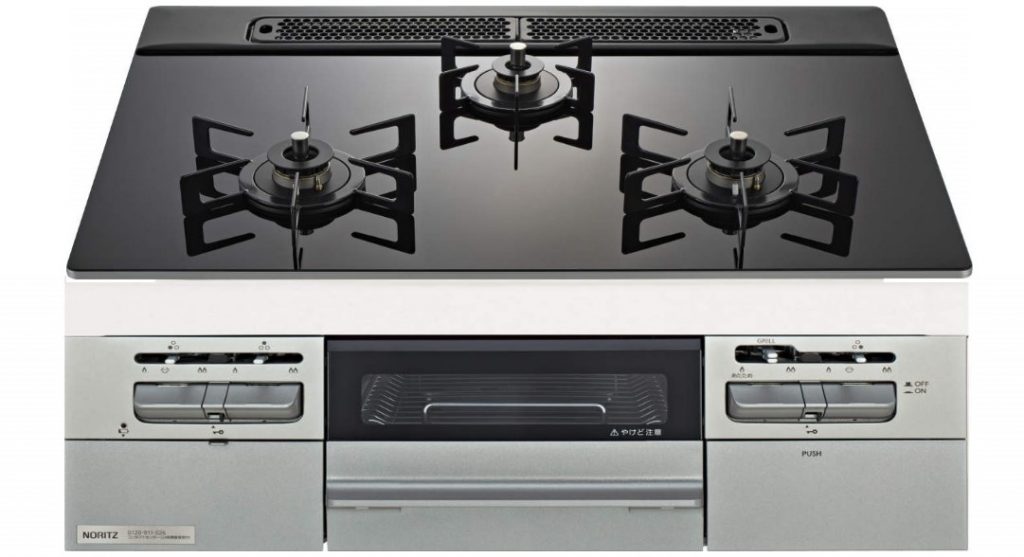 キッチン　ビルトインコンロ　ノーリツ　ファミ　幅６０cm　水無し両面焼き